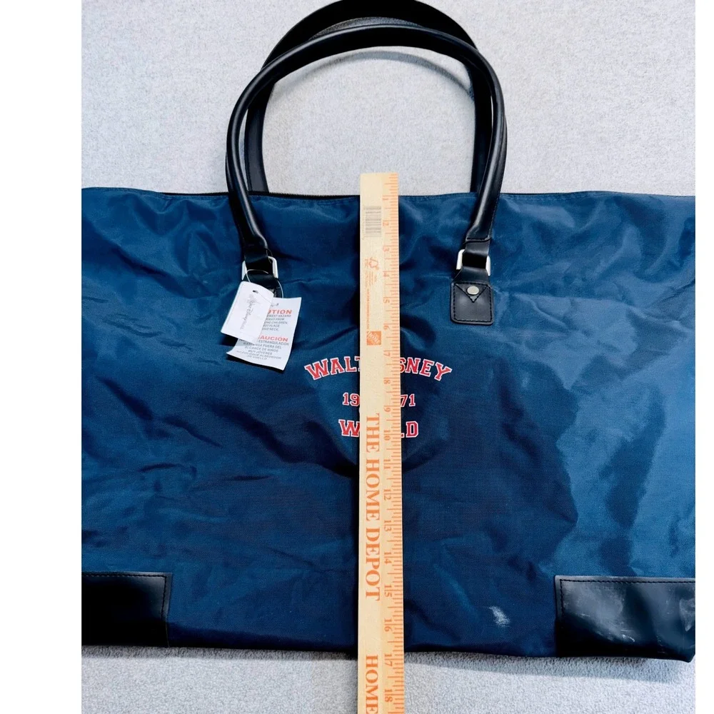 Walt Disney World 1971 Packable Weekender Duffel Travel Bag Blue Mickey Tote NWT
